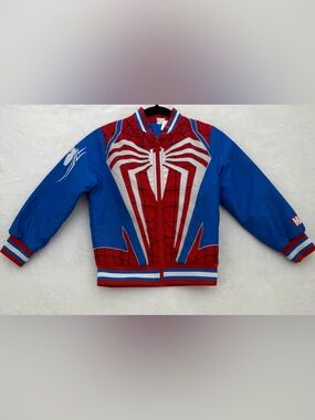 Marvel Boys Spider-Man Varsity Bomber Jacket Size 8